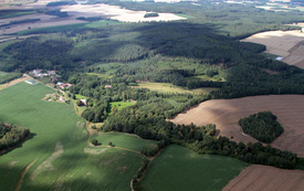 las Białog&oacute;rze z lotu ptaka (fot. R. Heynowski, LFA)