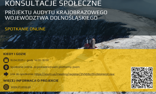 Konsultacje społeczne projektu Audytu krajobrazowego województwa dolnośląskiego