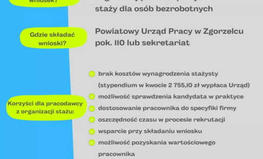 Zdjęcie do PUP: Trwa nab&oacute;r wniosk&oacute;w na organizację staży