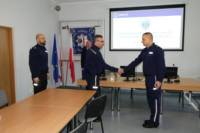 Odprawa roczna w Komendzie Powiatowej Policji w Zgorzelcu